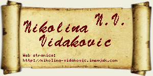 Nikolina Vidaković vizit kartica